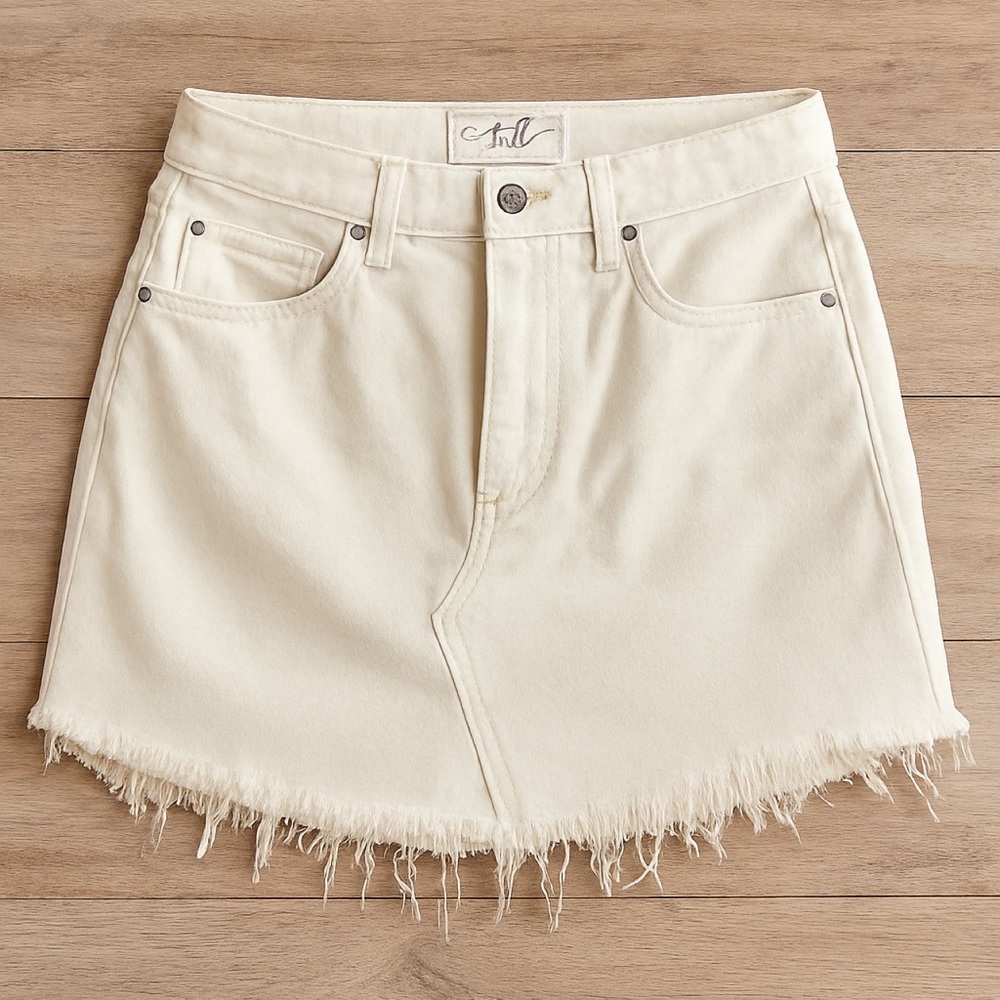 We The Free Cream Mini Skirt